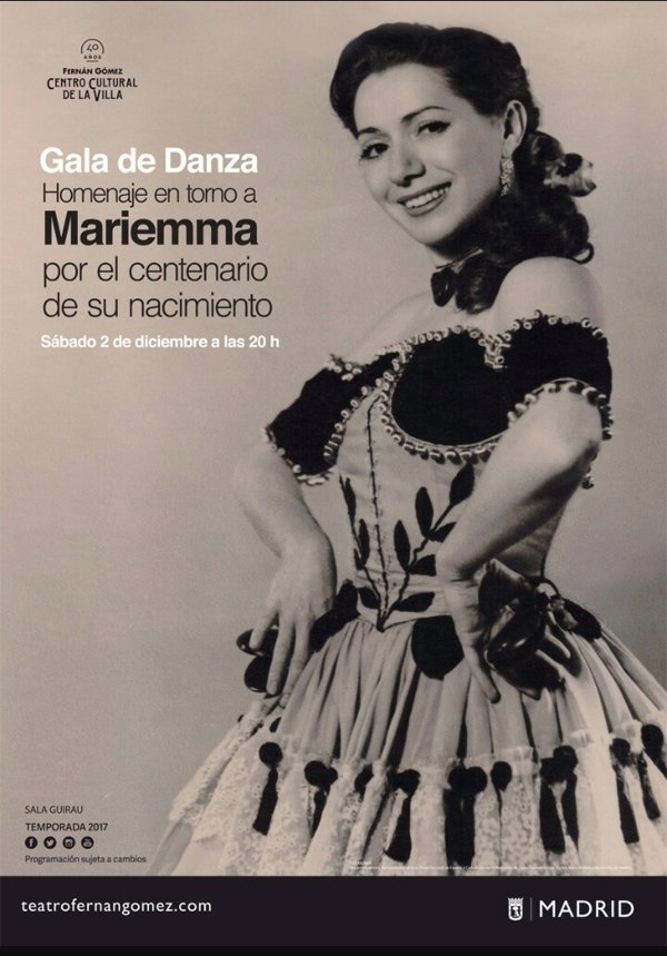 El Fernán Gómez de Madrid homenajea a la bailarina Mariemma con 16 espectáculos de danza el próximo 2 de diciembre