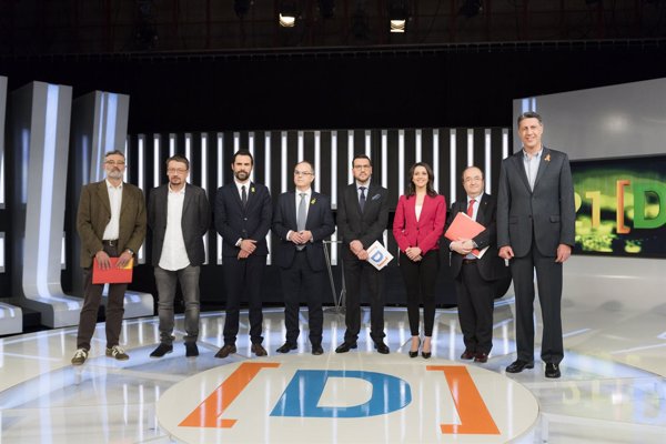 El debate a siete en Cataluña congregó a una media de 180.000 espectadores, el 7,8% de la audiencia en la región