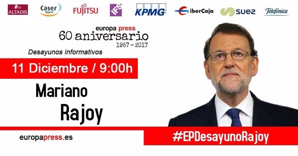 Rajoy participará este lunes en los Desayunos Informativos de Europa Press