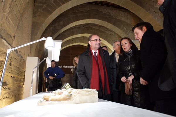 El presidente de Aragón resalta que buena parte de las obras de Sijena se encuentran en un estado 