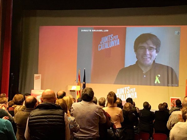 Puigdemont protagonizará un mitin final en directo vía Internet