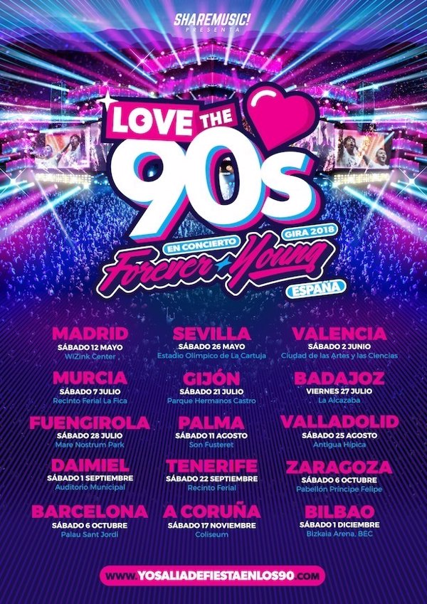 El festival Love the 90's llenará el Palau Sant Jordi de música dance en octubre
