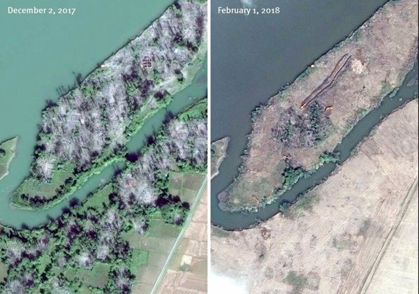 Imágenes satelitales revelan que el Gobierno birmano ha destruido decenas de aldeas rohingyas