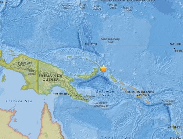 Registrado un terremoto de magnitud 7 frente a las costas de Papúa Nueva Guinea