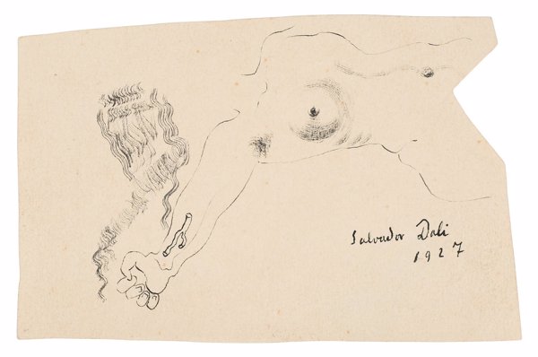 Subastan tres dibujos inéditos de Dalí en su 