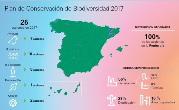 Endesa celebra el Día Internacional de la Biodiversidad con la rehabilitación de 5.000 hectáreas de terreno