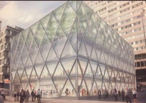 Norman Foster diseña Axis, un edificio transparente en la plaza de Colón que estará listo en verano de 2019