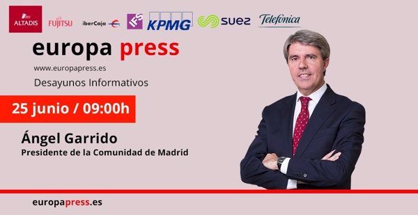 Ángel Garrido participará el próximo lunes en los Desayunos Informativos de Europa Press