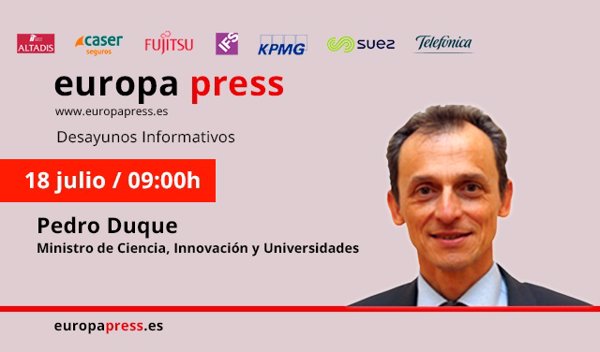 Pedro Duque participa mañana en los Desayunos Informativos de Europa Press