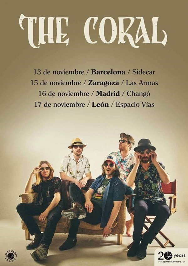 The Coral presentarán nuevo disco en Barcelona, Zaragoza, Madrid y León