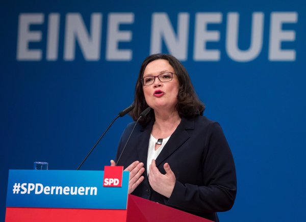 La líder del SPD hace un llamamiento contra el anti-europeísmo para las elecciones del Parlamento Europeo