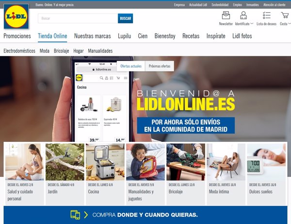 Lidl lanza su tienda piloto 'online' en Madrid para vender sus marcas propias de moda, hogar y ocio