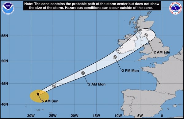 El ciclón tropical 'Helene' se aproximará a la costa gallega el lunes