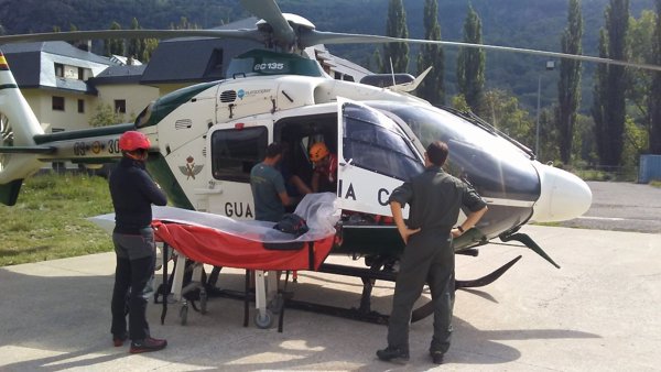Herido grave un varón francés al precipitarse 30 metros en la zona glaciar del Aneto (Huesca)