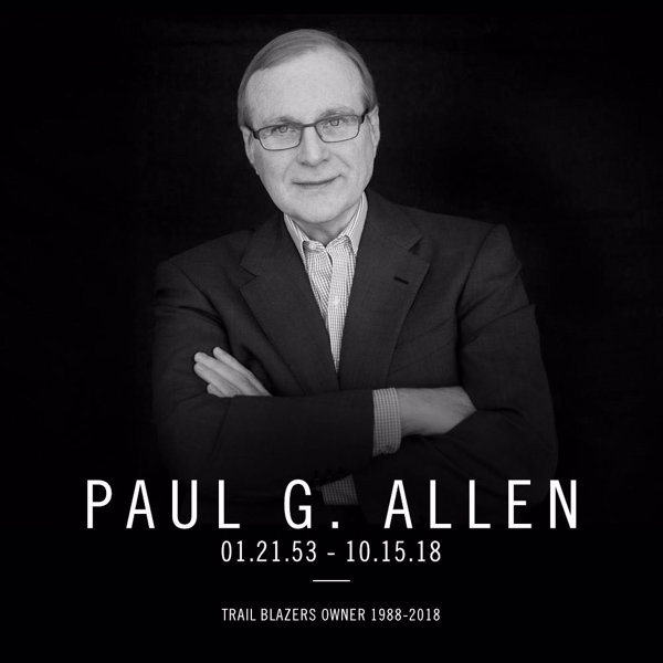 Fallece Paul Allen, dueño de Portland Trail Blazers y cofundador de Microsoft