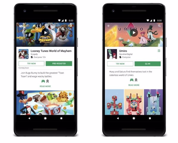 Google Play extiende las pruebas antes de compra a los juegos premium y las campañas con registro previo