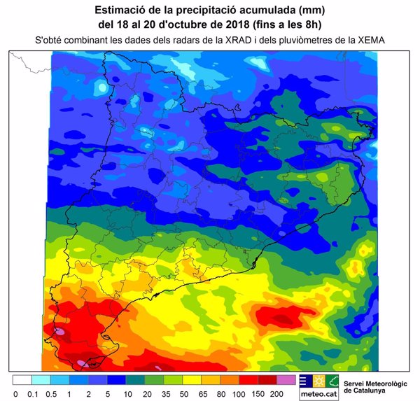 Alcanar (Tarragona) registró 199 litros de agua en 24 horas durante el temporal