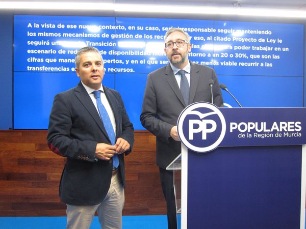 PP Murcia advierte de que el Gobierno estudia tumbar por ley los trasvases de agua entre cuencas