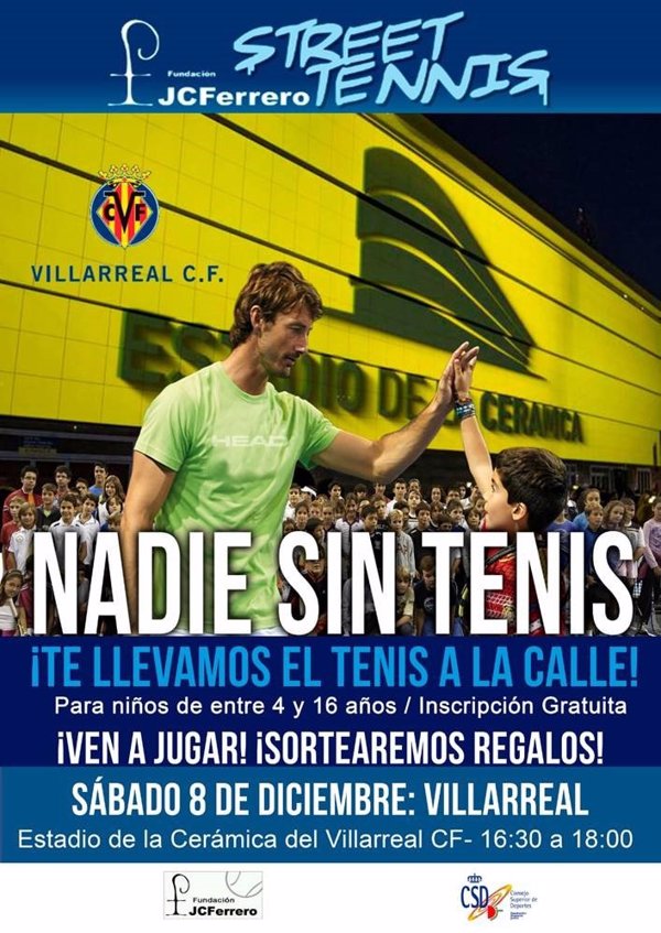 Las fundaciones de Ferrero y CSD llevarán el tenis al estadio de La Cerámica antes del Villarreal-Celta