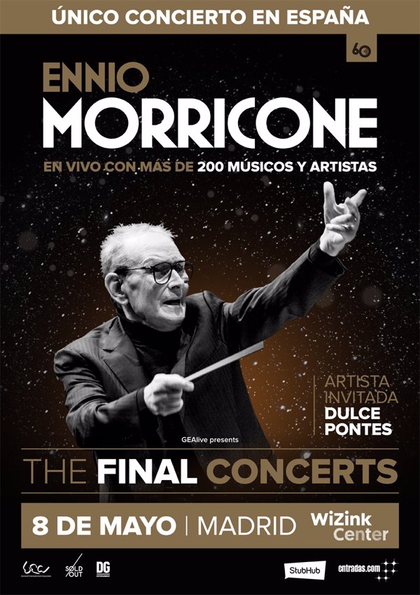 Ennio Morricone ofrecerá un concierto en España el 8 de mayo en el WiZink Center de Madrid