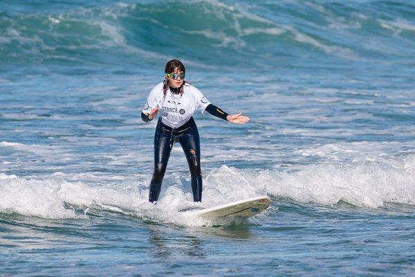 La surfista ciega Carmen López: 