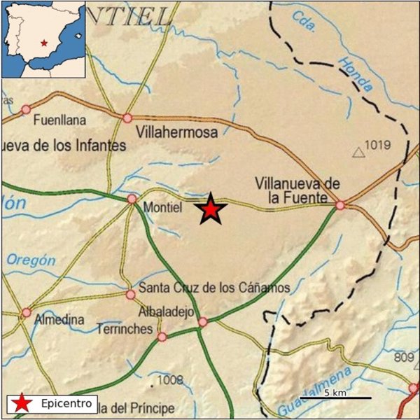 Registrado un terremoto de 2,8 grados en Montiel (Ciudad Real)