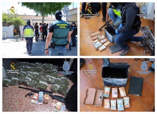 Detenidos 7 miembros de un clan dedicado al tráfico de droga en San Javier (Murcia) e incautadas 500 dosis de cocaína