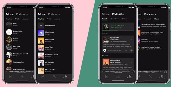 Spotify une la música y los podcasts en una misma pantalla para los usuarios Premium
