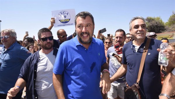 Salvini celebra el anuncio de Algeciras como puerto de desembarco para el Open Arms: 
