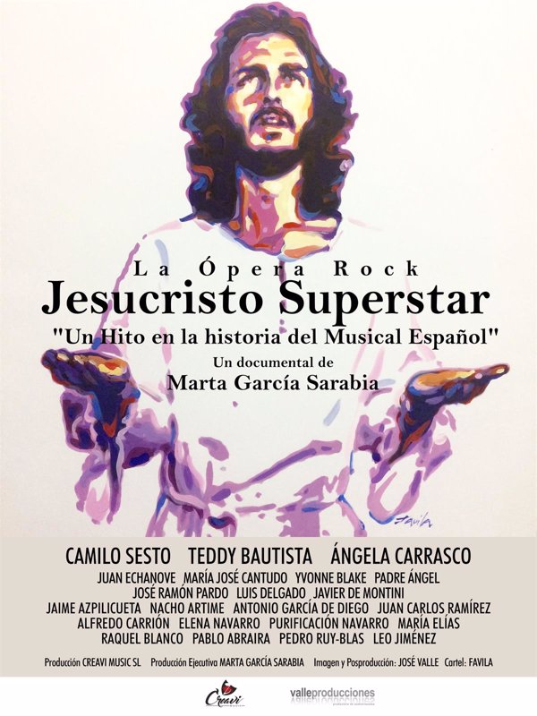 Cines de 5 provincias recordarán a Camilo Sesto con el reestreno del documental sobre el musical 'Jesucristo Superstar'