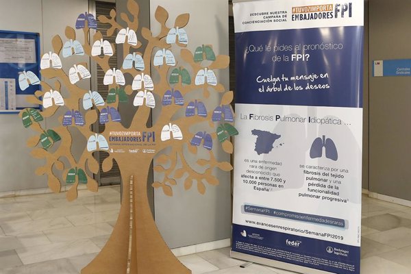 Cuatro hospitales acogen 'Tu voz importa. Embajadores FPI' para concienciar sobre la fibrosis pulmonar idiopática