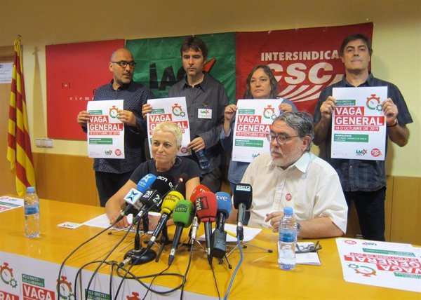 Los sindicatos I-CSC e IAC mantienen la huelga general del viernes en Cataluña