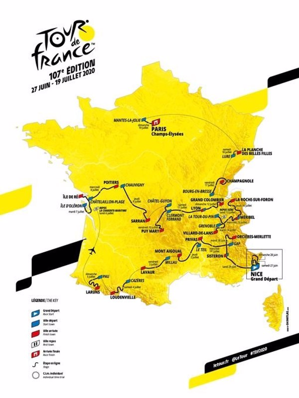 El Tour de Francia 2020 hará brillar a Pirineos y Alpes con cronoescalada incluida
