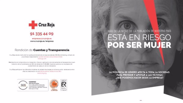 El riesgo de pobreza y exclusión alcanza al 84% de las víctimas de violencia de género atendidas por Cruz Roja Española