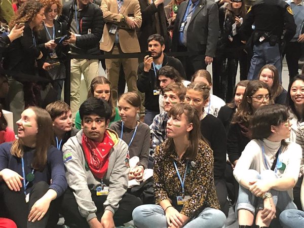 Greta Thunberg se une en Madrid a los Jóvenes por el Clima llegados de todo el mundo