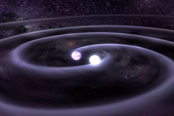 Observan el acercamiento de las estrellas de un sistema binario debido a la emisión de ondas gravitatorias