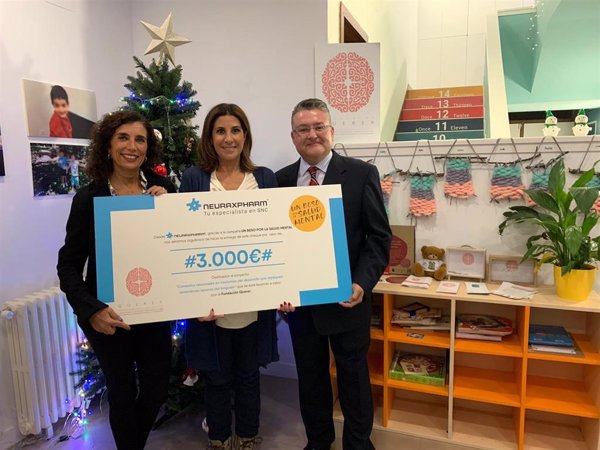Neuraxpharm dona 3.000 euros a la Fundación Querer por la campaña 'Un beso por la Salud Mental'