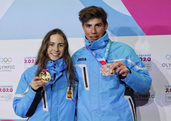 María Costa y Ot Ferrer, oro y bronce en la prueba sprint de esquí de montaña de Juegos Olímpicos de la Juventud