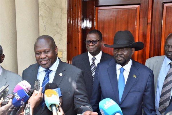 El principal líder rebelde llega a Yuba para hablar con Kiir sobre la aplicación del acuerdo de paz