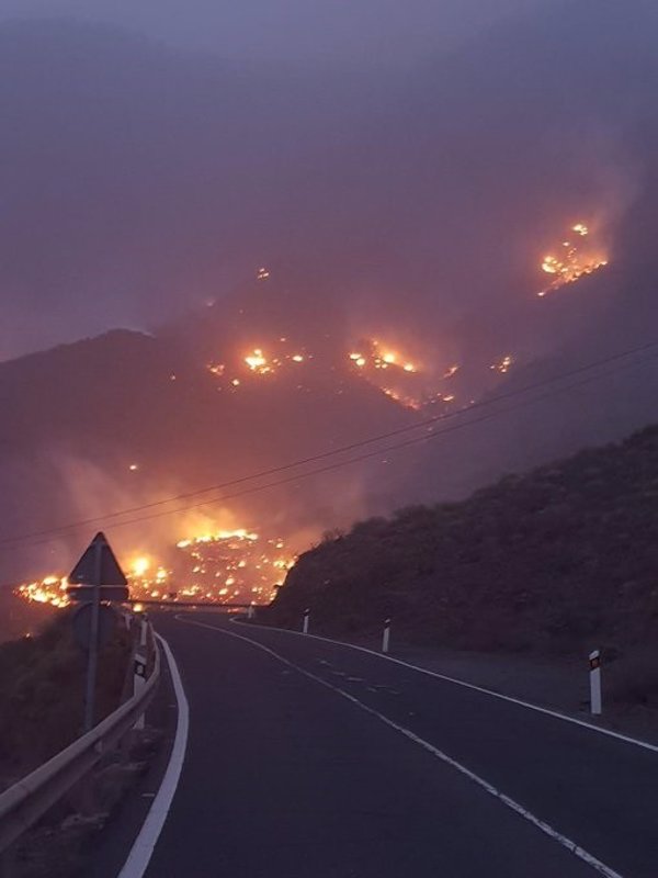 Unas 500 personas regresan a casa tras ser evacuados en Gran Canaria donde se trabaja en el control del fuego