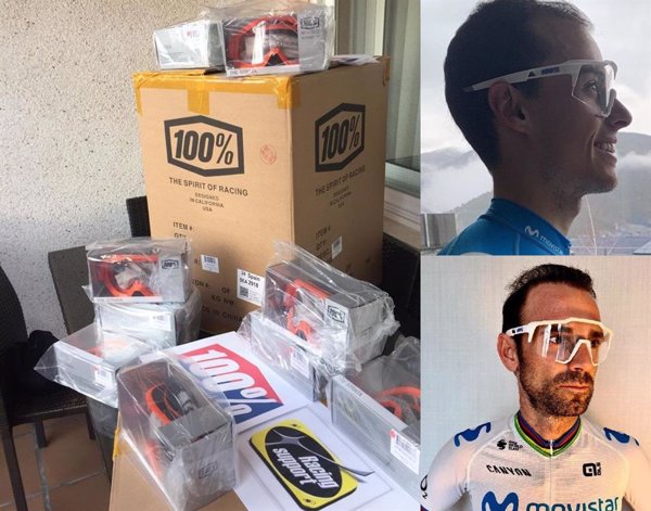 El Movistar Team y '100%' donan 250 gafas al Hospital Vall d'Hebron de Barcelona