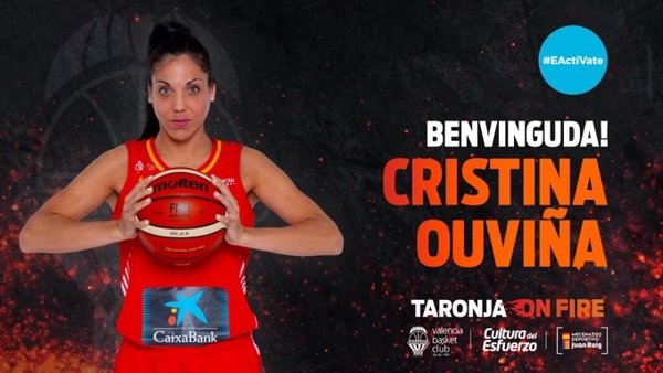 La internacional española Cristina Ouviña jugará en Valencia Basket las dos próximas temporadas