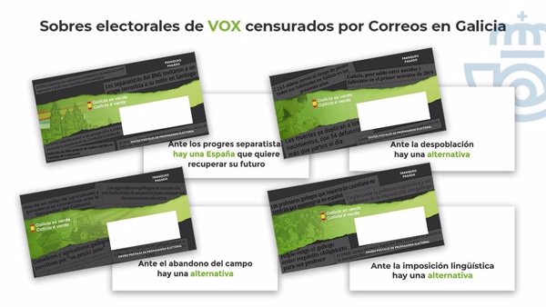 Vox pide llamar al Congreso al presidente de Correos por retener su propaganda electoral