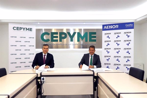Cepyme y Aenor firman un acuerdo de colaboración para impulsar a las pymes españolas
