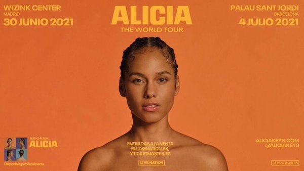 Alicia Keys actuará en Madrid y Barcelona en junio y julio de 2021