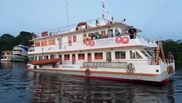 El segundo viaje del barco 'Solidaridad' proporciona servicios de salud a comunidades de la Amazonía brasileña