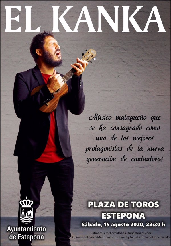El Kanka ofrecerá un concierto íntimo en la plaza de toros de Estepona (Málaga)