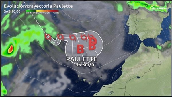 El que fuera huracán 'Paulette' se reactiva y podría llevar fuertes vientos el fin de semana a Canarias