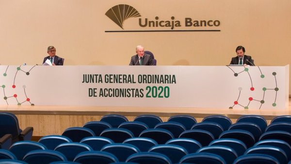 Unicaja Banco destinará los 77,5 millones de dividendos de 2019 a reservas y reducirá capital en 30,5 millones