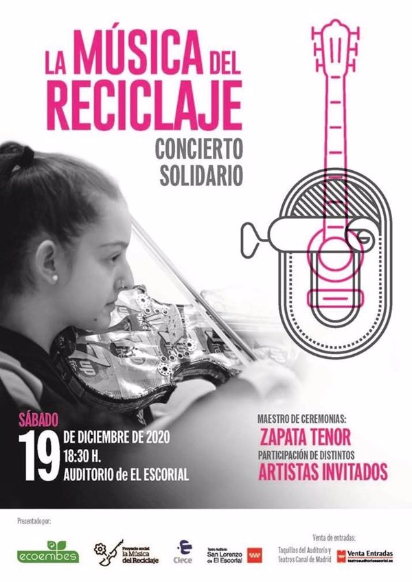 El Teatro Auditorio de San Lorenzo de El Escorial acogerá el concierto solidario 'La Música del Reciclaje' de Ecoembes